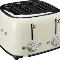 Smeg 50s Retro Line Cream 4x4 Slot Toaster