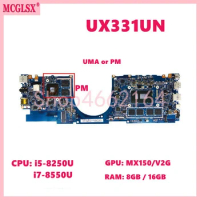 UX331UN With i3/i5/i7-8th Gen CPU 8GB/16GB RAM Mainboard For ASUS UX331UAL UX331UN UX331UQ UX331UA UX331U Laptop Motherboard