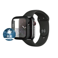 【PanzerGlass】Apple Watch 6/SE/5/4 44mm 全方位防護高透鋼化漾玻保護殼(黑)
