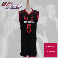 Kuroko No Basket Cosplay Anime Basuke GAKUEN School Uniform Aomine Daiki Basketball Jersey Sportswear T Shirt Shorts Costume