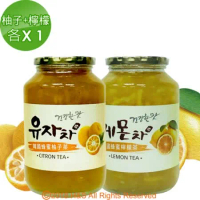 《柚和美》韓國蜂蜜柚子茶+檸檬茶(1kg)(各1入)