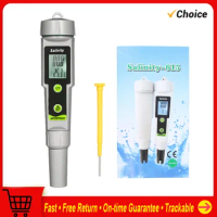 Salinometer Waterproof Salinity Test Pen 2-in-1 Salinity &amp; Temperature Meter Portable Salinity Salimeter Pen Type Salinograph