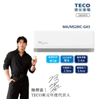 【TECO 東元】 4-5坪 R32一級變頻冷專分離式空調(MA28IC-GA5/MS28IC-GA5)