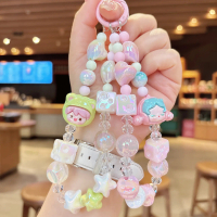 Cartoon Girl Cute Painted Phone Chain Phone Strap Keychain Live Streaming Girl Bag Pendant Bracelet