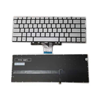 Original New US Language For HP Pavilion 14-DW Silver Laptop Keyboard T9383