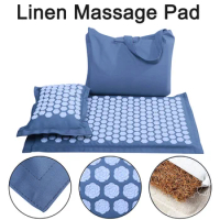 Yoga Foot Mat Pillow Set Acupressure Massage Muscle Pain Relieve Lotus Pad Spikes Flower Back Body Spiky Cushion