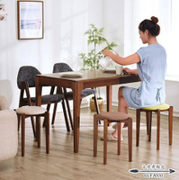 椅子家逸實木小凳圓凳家用木凳化妝凳餐凳簡約現代布藝餐桌凳板凳