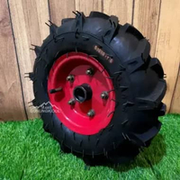 Set Roda Karet Ring 6 Inch Traktor Quick Cultivator Cakar Baja Mini (Ban Luar, Ban Dalam, Velg) Kiri