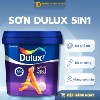 Sơn nội thất Dulux Ambiance 5in1 5L cao cấp lau chùi vượt trội bề mặt mịn đẹp chống thấm kháng khuẩn