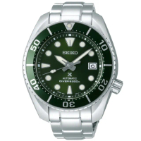 【SEIKO 精工】潛水機械錶 鮑魚殼造型綠面45㎜(6R35-00A0G SPB103J1)