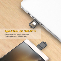 TOPESEL32GB 64GB 128GB OTG Type C USB 3.0แฟลชไดรฟ์หน่วยความจำภายนอกขนาดเล็กสำหรับสมาร์ทโฟน,,แท็บเล็ต,Samsung Galaxy