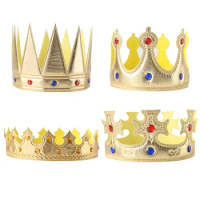 Halloween King Crown Children Birthday Costume Crown Makeup Photographic Props Party Supplies Vintage Royal Crown