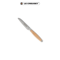 【Le Creuset】大馬士革鋼蔬果刀 9cm(橄欖木柄)