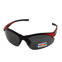 【Z-POLS】酷睿可配度數設計 黑紅漸層搭載Polarized偏光運動太陽眼鏡(抗UV400 帥氣設計頂級偏光)