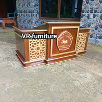 mimbar meja majelis taklim kayu jati / meja ngaji kajian kayu jati / mimbar duduk lesehan kayu jati