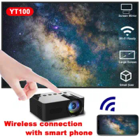 Yt100 Home Mini Projector Portable Wireless Small Projector Screen Phone Home Mobile Lcd Theater L7v5