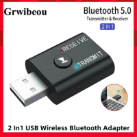 2 In1 Wireless Bluetooth 5.0 Adapter Transmiter Bluetooth USB for Computer TV Laptop Speaker Headset Adapter Bluetooth Receiver