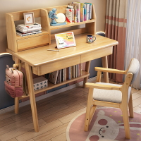 書桌 ● 小戶型書桌臥室兒童學習桌椅套裝男女孩實木 簡約 家用 小 寫字桌