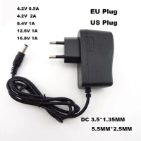 AC 100-240V DC 4.2V 8.4V 12.6V 16.8V 1A 1000MA Power Supply Adapter 8.4 12.6 16.8 V Volt Charger for 18650 Lithium Battery