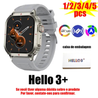 Hello 3+ Amoled Screen Smart Watch 4GB ROM Compass High Refresh Rate ChatGPT AI Voice Assistan NFC Men Hello 3 Plus Smart Watch