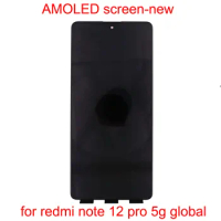 AMOLED Screen for Xiaomi Redmi note 12 Pro 5G Global, Display Screen and Touch Panel, Corning Gorilla Glass 5 Digitizer, New