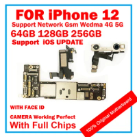 Fully Tested Authentic Motherboard For iPhone 12 64g/128g/256g Original Mainboard With Face ID No iCloud Account