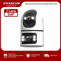 XIHANCAM 5MP Dual Lens CCTV Indoor Wifi Camera 360 CCTV Rumah Kamera CCTV Wifi Jarak Jauh Lewat HP