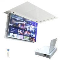 32 43 50 55 60 65 70 75 inch TV Ceiling Motorized Bracket Ceiling Hidden Tv Bracket cabinet For Hotel Living Room Bedroom