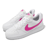 NIKE 耐吉 休閒鞋 Court Borough Low Recraft GS 大童 女鞋 白 粉 低筒 小白鞋(DV5456-113)