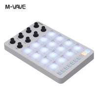 MIDI Keyboard BT Connection MIDI Controller Strike Pad RGB Backlight Low Latency 3.5mm Output Interface ith MIDI Pad Instrument