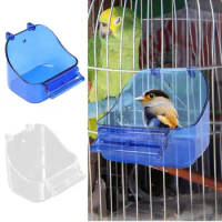 Hanging Parrot Bathtub Shower Box Pool Toys Bird Cage Accessories For Cockatiel Parrots Small Birds Budgies Pet Supplies