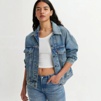 【LEVIS】女款 90年古著牛仔外套 丹寧外套 人氣新品 002YZ-0001
