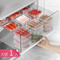 【荷生活】一餐一盒肉類蔬果冷凍冷藏食物保鮮盒 可微波食材分裝盒-大號1入組