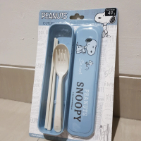 cutlery set snoopy blue pp material