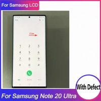 Singelsale LCD Display note 20 ultra Line Dot For Samsung note 20 ultra lcd display Touch Screen Dig