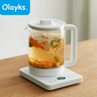 Olayks Health Pot 1.5L Electric Kettle 800W Fast Heating Household Teapot Ceramic Glaze Insulation Kettle For Dormitory Office