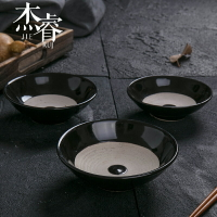 古代水滸傳喝酒的碗  酒館家用日式陶瓷老式復古酒碗小黑碗懷舊碗