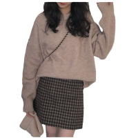 針織衫長袖毛衣-復古寬鬆慵懶風女上衣4色74ik16【米蘭精品】【獨家進口】