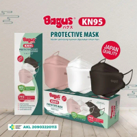 BAGUS KN95 Protective Mask 4PLY / Masker Medis KF94/3D isi 20pcs New