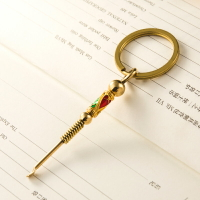 黃銅挖耳勺鑰匙扣掛件創意個性汽車鏈鎖匙圈環掏耳勺掛飾