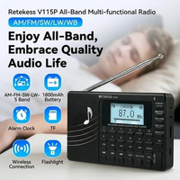 RETEKESS V115P All-Band Multifunctional Radio AM FM SW LW WB Bluetooth Speaker Voice Recorder MP3 Pl