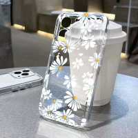 เคสใสแบบนุ่ม ลายใบไม้และดอกไม้ สำหรับ Samsung Galaxy A15, A35, A55, A34, A54, A33, A53, A52, S24 Ult