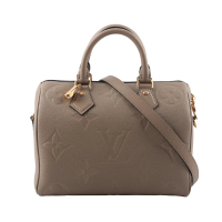 【Louis Vuitton / LV】Monogram speedy 25cm 牛皮壓紋手提/斜背兩用包
