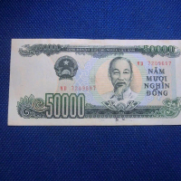 UANG KUNO VIETNAM 50000 DONG \HO CI MINH\""