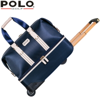 polo新款 高爾夫衣物包 雙層拉桿 旅行包 球包 帶輪子服裝包