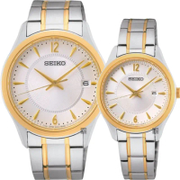 【SEIKO 精工】CS 城市情侶手錶 對錶 送6入手錶收藏盒(SUR468P1+SUR474P1)