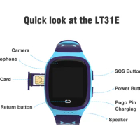 Kid Smart Watch 4G Children Students Elderly Positioning Watch Video Call Remote Photo Hand 1000mAH 1.4 Inch Lt31E Smartwatch