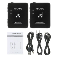 M-VAVE SWS10 2.4GHz Wireless Earphone Monitor Transmission System Rechargeable Transmitter & Receive