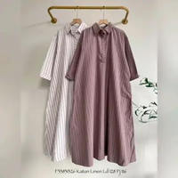 Long Tunik Katun Linen Premium LD 128cm