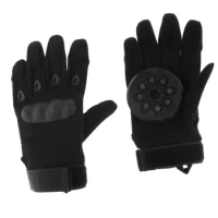 Skateboard Longboard Slide Gloves Full Finger with Pucks Standard Size for Downhill &amp; Full Finger Skateboard Gloves